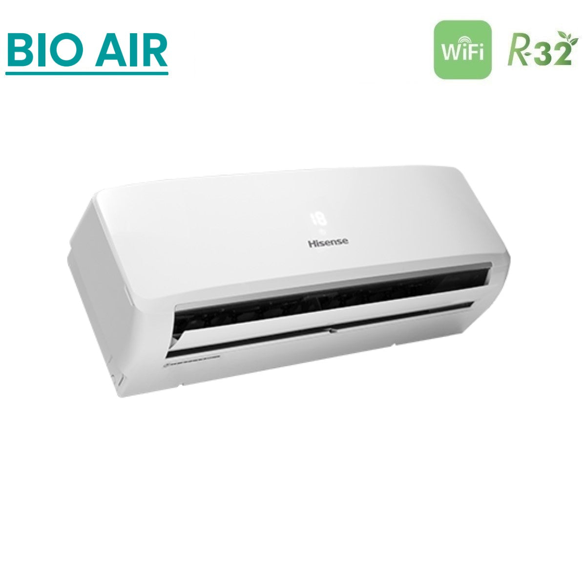climatizzatore condizionatore hisense trial split inverter serie bio air 9_9_12 con 3amw52u4rja r 32 wi fi integrato 9000_9000_12000