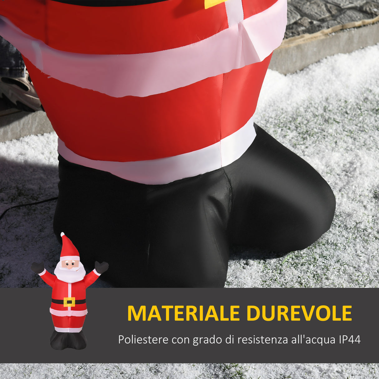 easycomfort easycomfort babbo natale gonfiabile luminoso luci led decorazione natalizia altezza 1 2m