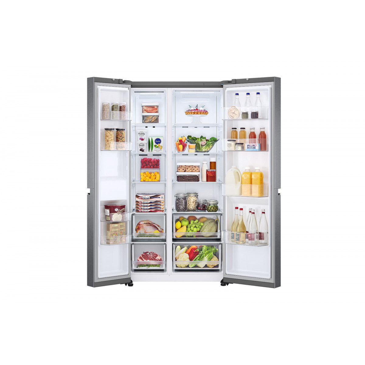 frigorifero side by side a libera installazione lg gsbv70pztm 655 litri classe f