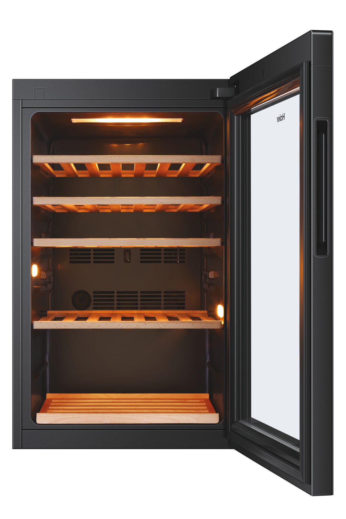 haier cantinetta vino haier wine bank 50 serie 5 hws49ga con compressore libera installazione nero 49 bottiglie ean 6930265399363