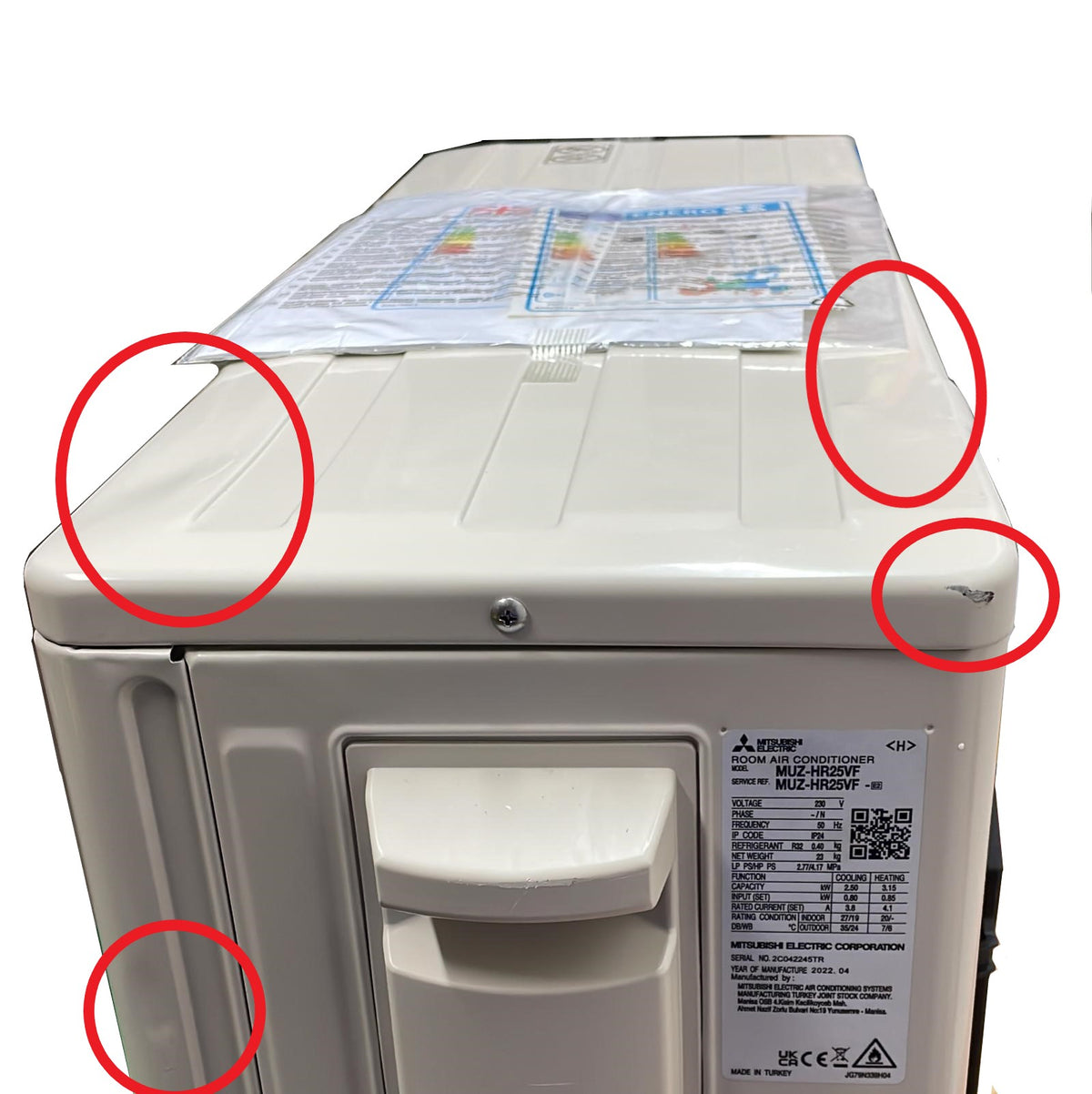 area occasioni climatizzatore condizionatore mitsubishi electric inverter serie smart msz hr 9000 btu msz hr25vf r 32 wi fi optional classe a++ a+ 37936