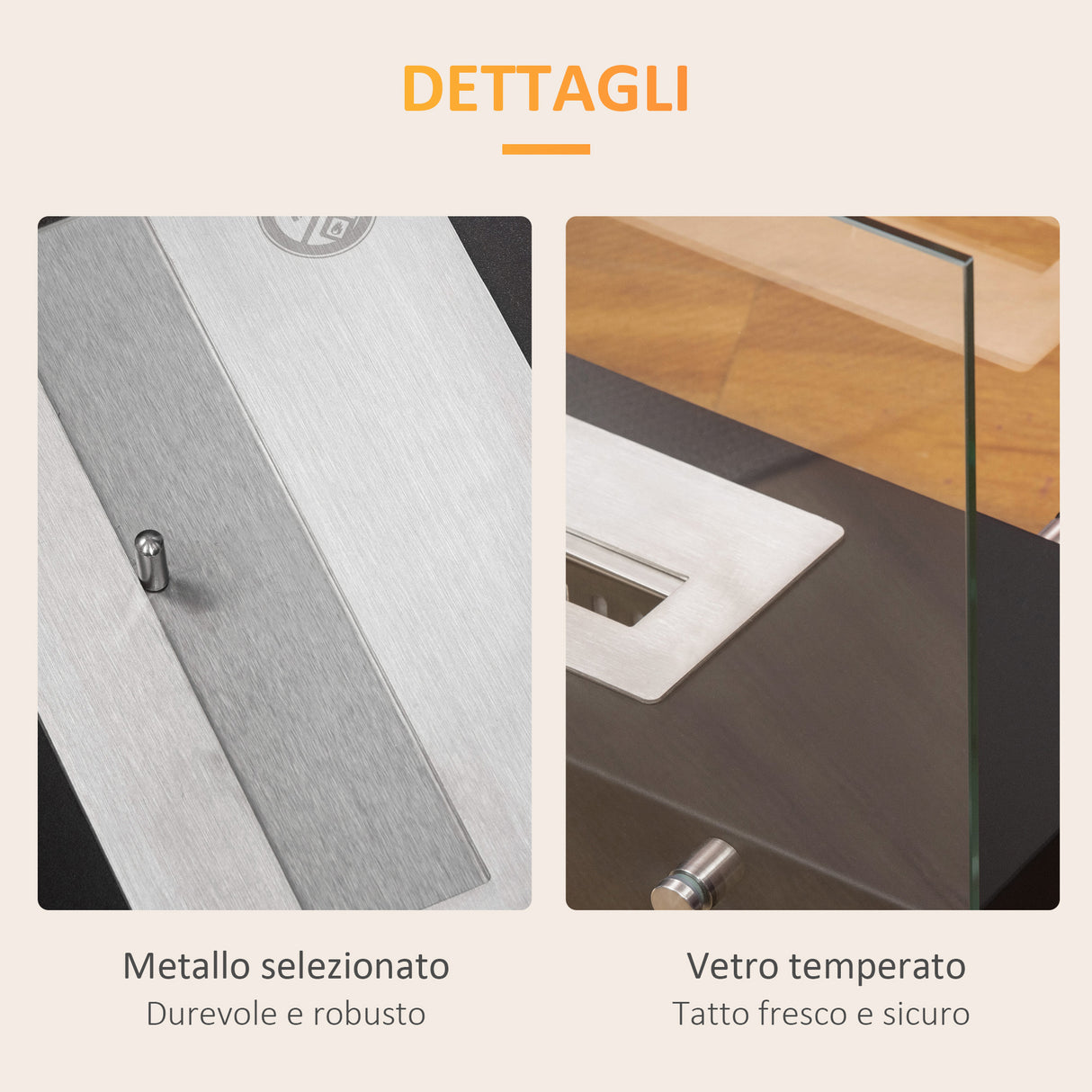 easycomfort easycomfort camino bioetanolo in metallo e vetro 3h di combustione con serbatoio 1 5l e copertura 25m 60x26x50 cm nero