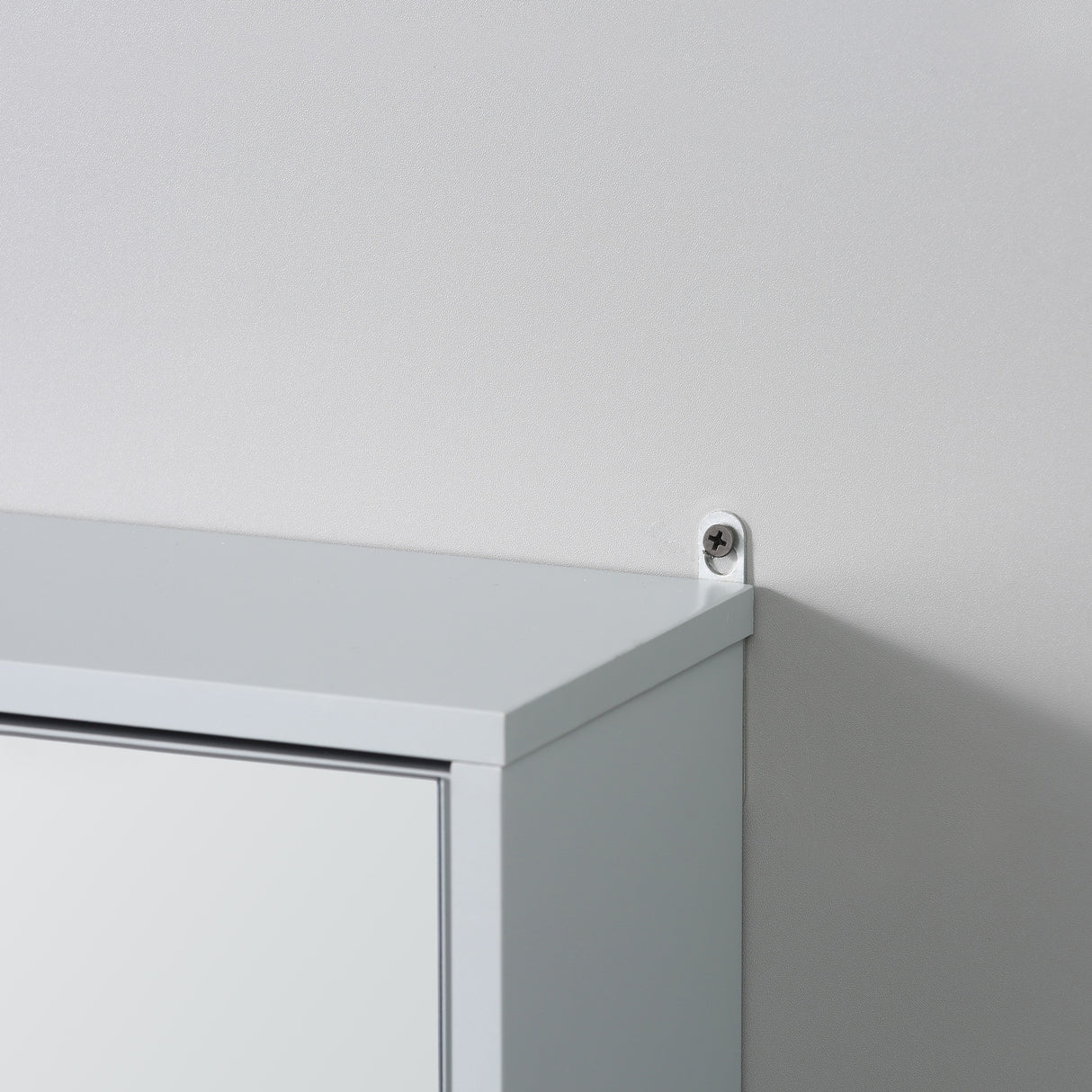 easycomfort easycomfort armadietto doppia porta a vetro con ripiano regolabile da bagno da parete legno 48x14 5x45cm grigio ean 8054111845229