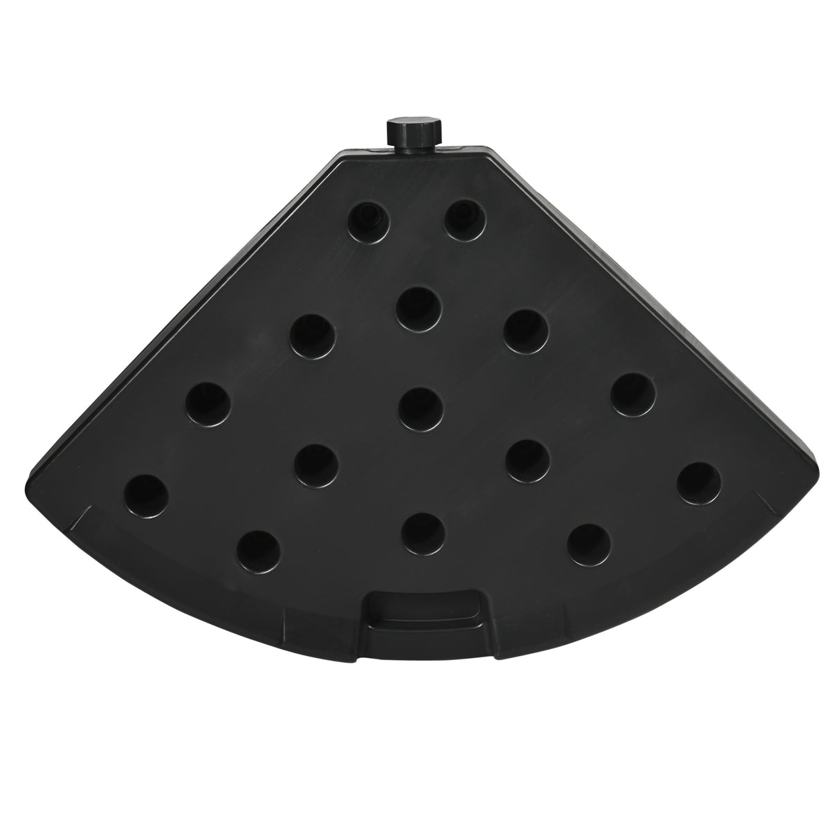 easycomfort easycomfort base per ombrellone a braccio da 4 pezzi in hdpe riempibili con acqua e sabbia 100x8 cm nero