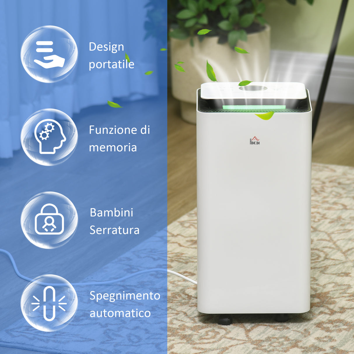 easycomfort easycomfort deumidificatore da 12l in abs con 5 modalita 2 velocita e timer da 24h 25x25x50 5 cm bianco e nero