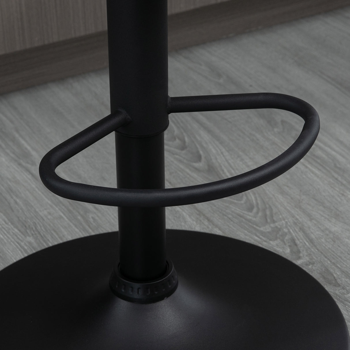 easycomfort easycomfort set 2 sgabelli da bar con altezza regolabile rivestimento finta pelle e schienale grigio chiaro