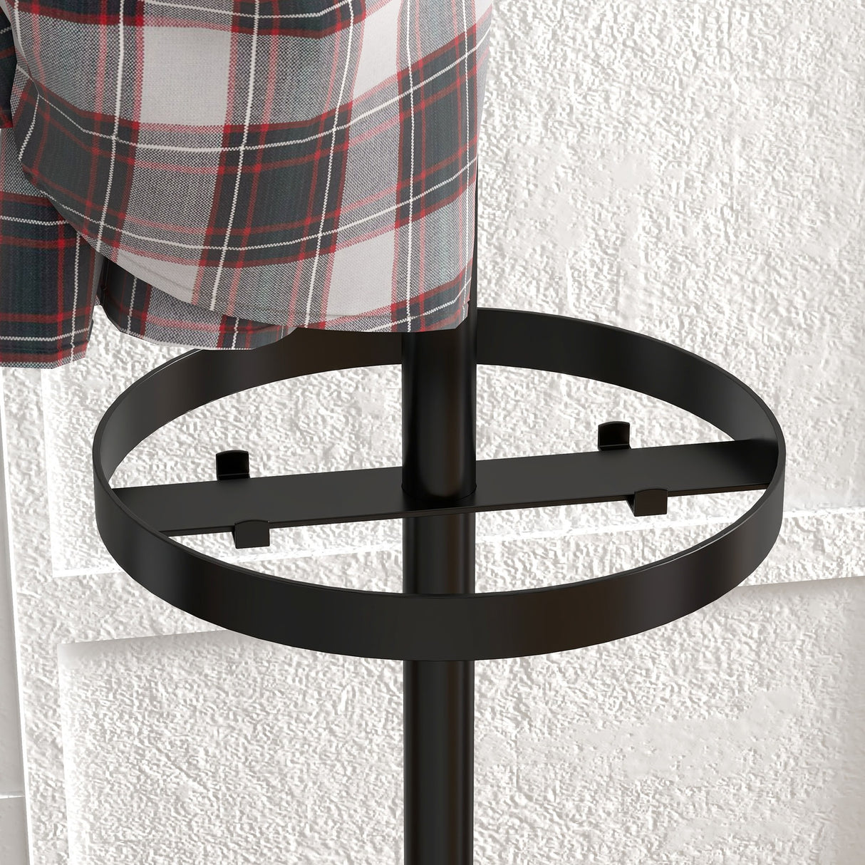 easycomfort easycomfort appendiabiti da terra con portaombrelli e 8 ganci a disco in metallo 34 x 177cm nero