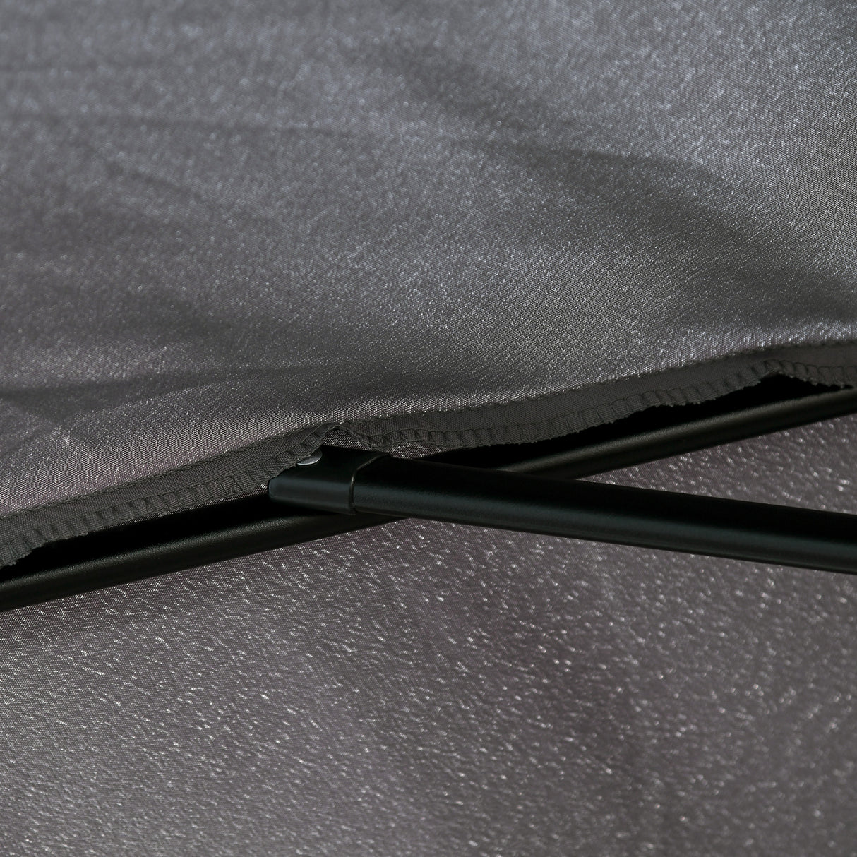 easycomfort easycomfort ombrellone semicircolare da parete 2 5x2 3m con apertura a manovella in metallo e poliestere grigio