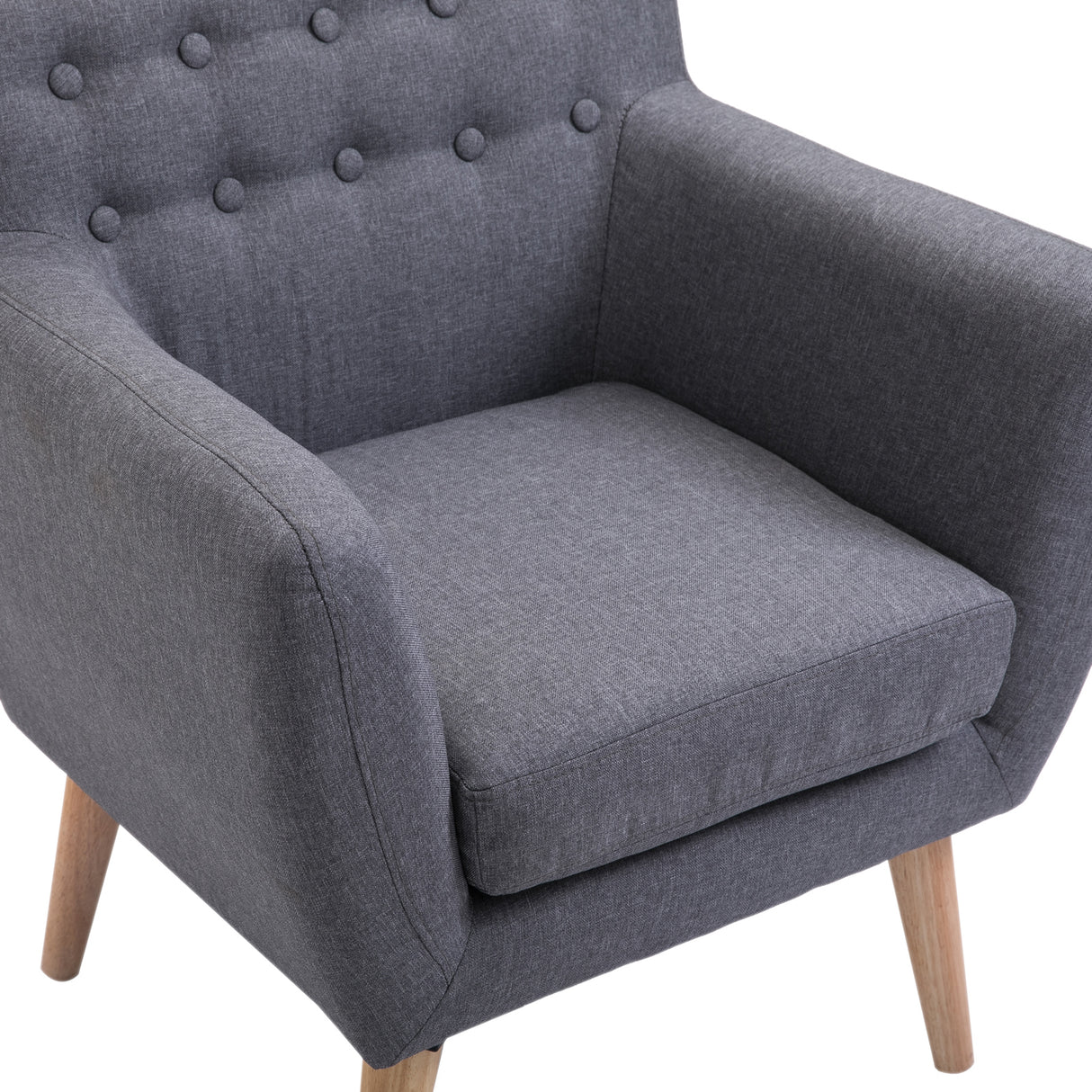 easycomfort easycomfort poltrona imbottita moderna poltroncina da camera soggiorno con braccioli tessuto legno 68 58 5 76cm grigio chiaro ean 8055776915784