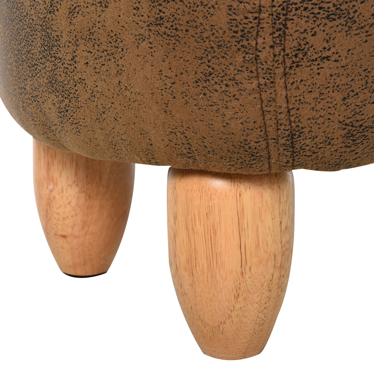 easycomfort easycomfort pouf contenitore a forma di bufalo pouf moderno da salotto sgabello poggiapiedi struttura in legno seduta imbottita 62x35x36cm marrone