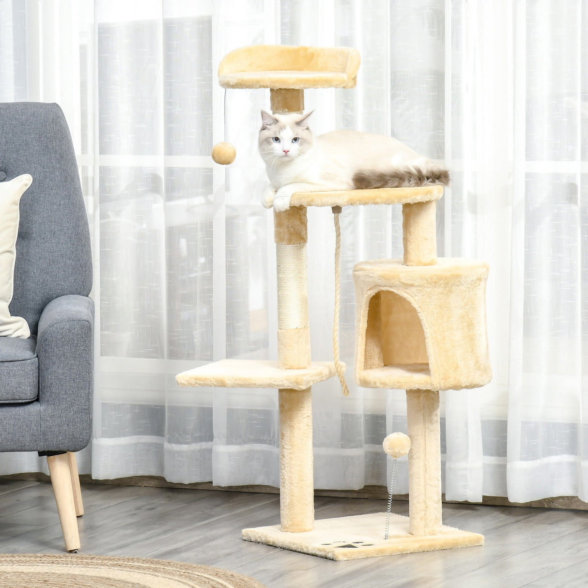 immagine-2-easycomfort-easycomfort-albero-tiragraffi-per-gatti-in-legno-a-4-livelli-con-cuccia-giocattoli-pallina-e-corda-altezza-114-cm-ean-8054111842044