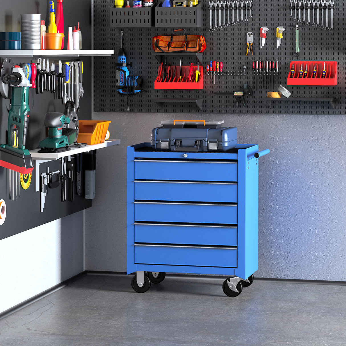immagine-2-easycomfort-easycomfort-carrello-da-officina-con-5-cassetti-portautensili-da-lavoro-67-5x33x77cm-ean-8054144136431