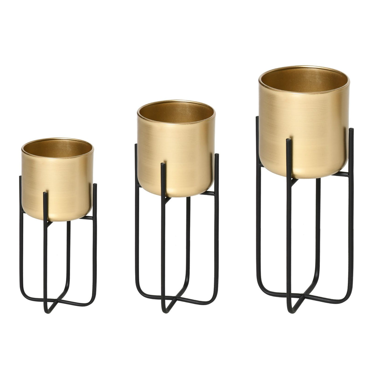 immagine-2-easycomfort-easycomfort-fioriera-set-di-3-pezzi-con-supporto-di-metallo-per-arredamento-interni-ed-esterni-oro