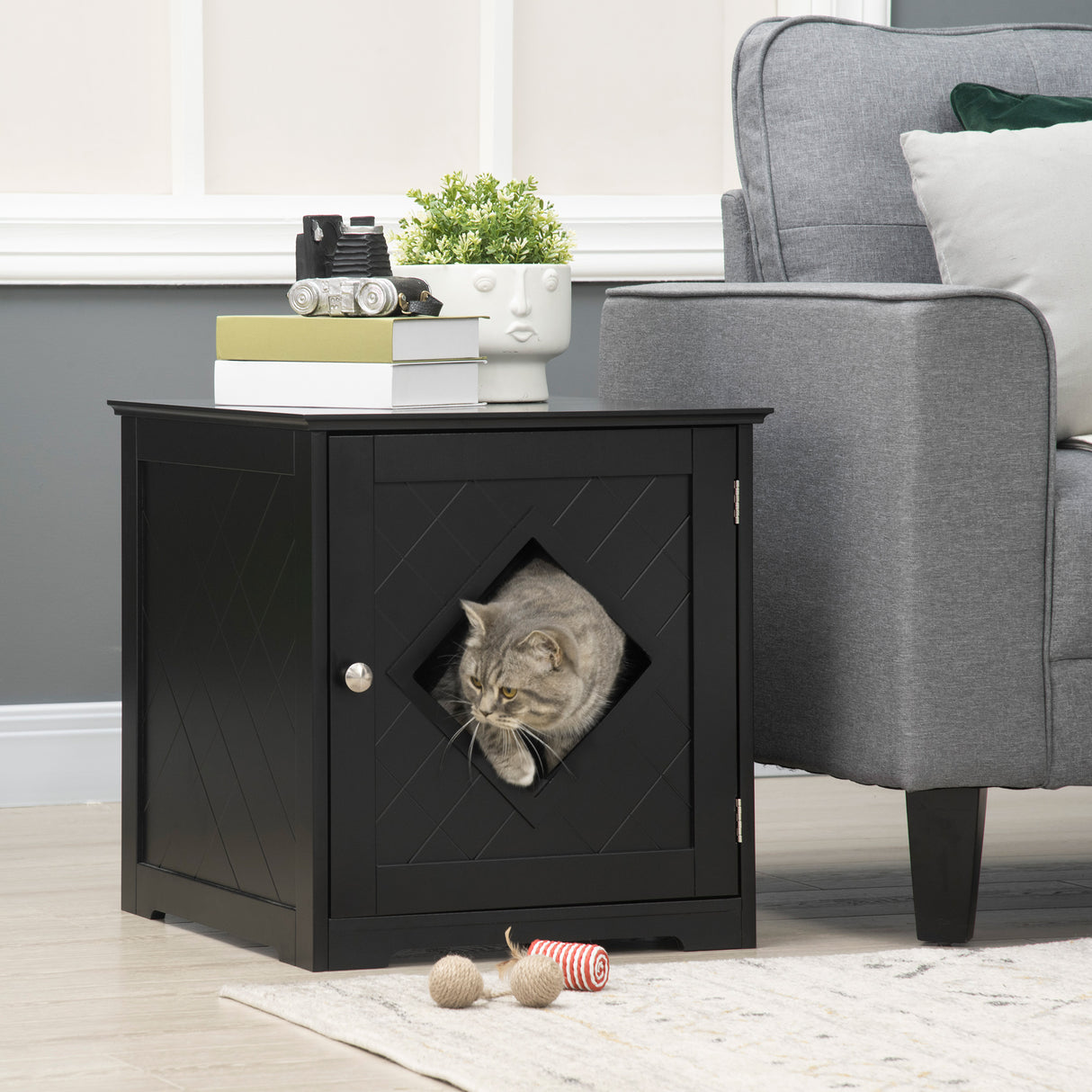 immagine-2-easycomfort-easycomfort-lettiera-per-gatti-con-porta-magnetica-e-piano-dappoggio-in-mdf-e-truciolato-48-5x53x51-5-cm-nera