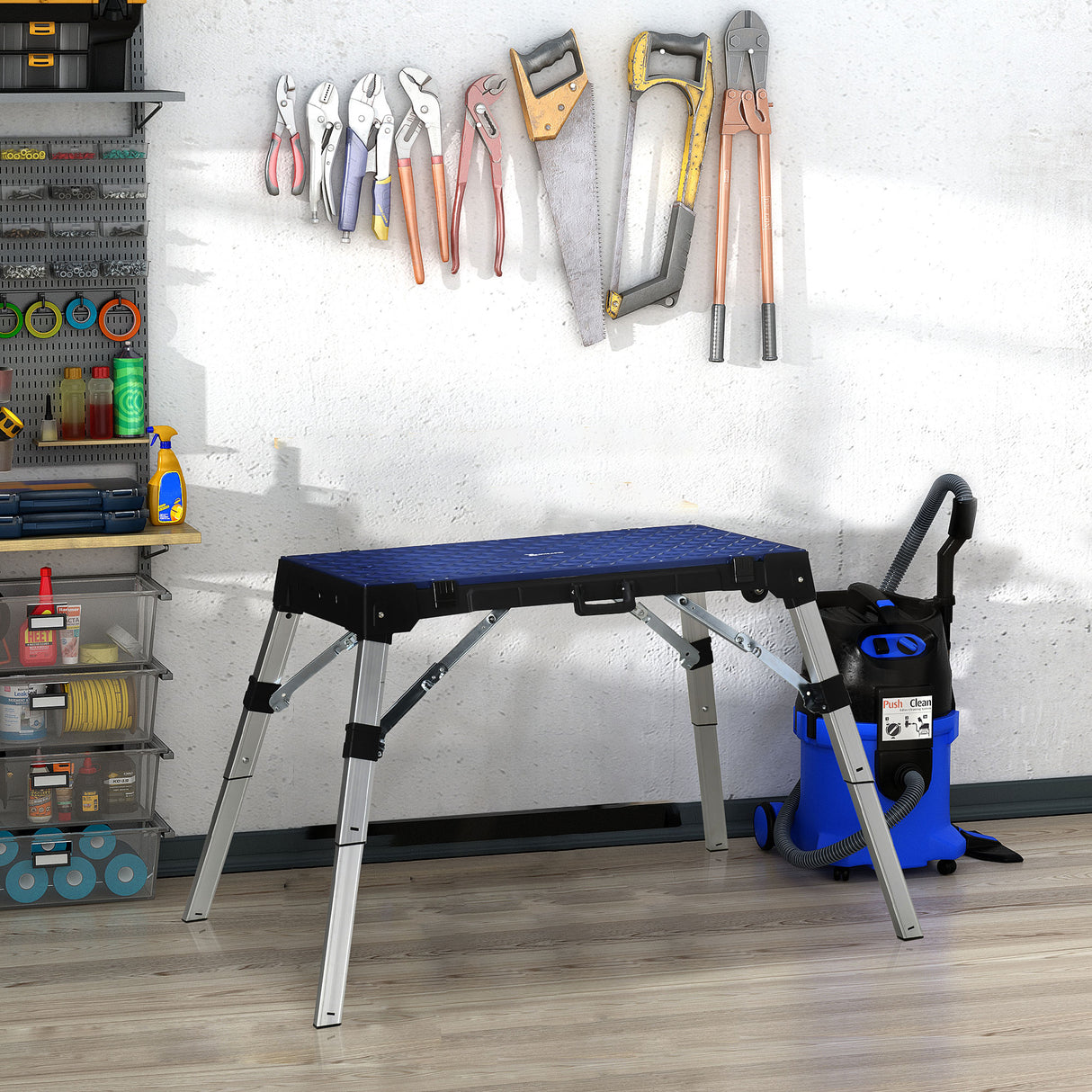 immagine-2-easycomfort-easycomfort-piattaforma-da-lavoro-4-in-1-pieghevole-banco-da-lavoro-impalcatura-lettino-sottomacchina-e-carrello