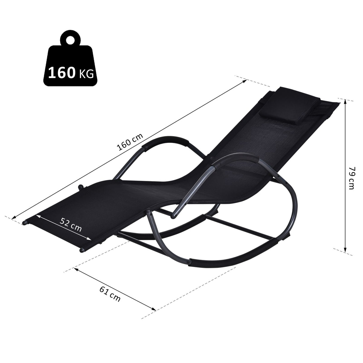 immagine-3-easycomfort-easycomfort-lettino-sedia-sdraio-a-dondolo-zero-gravity-da-giardino-impermeabilesedia-a-dondolo-esterno-con-poggiatesta-nero-160x61x79-cm-ean-8054144130798
