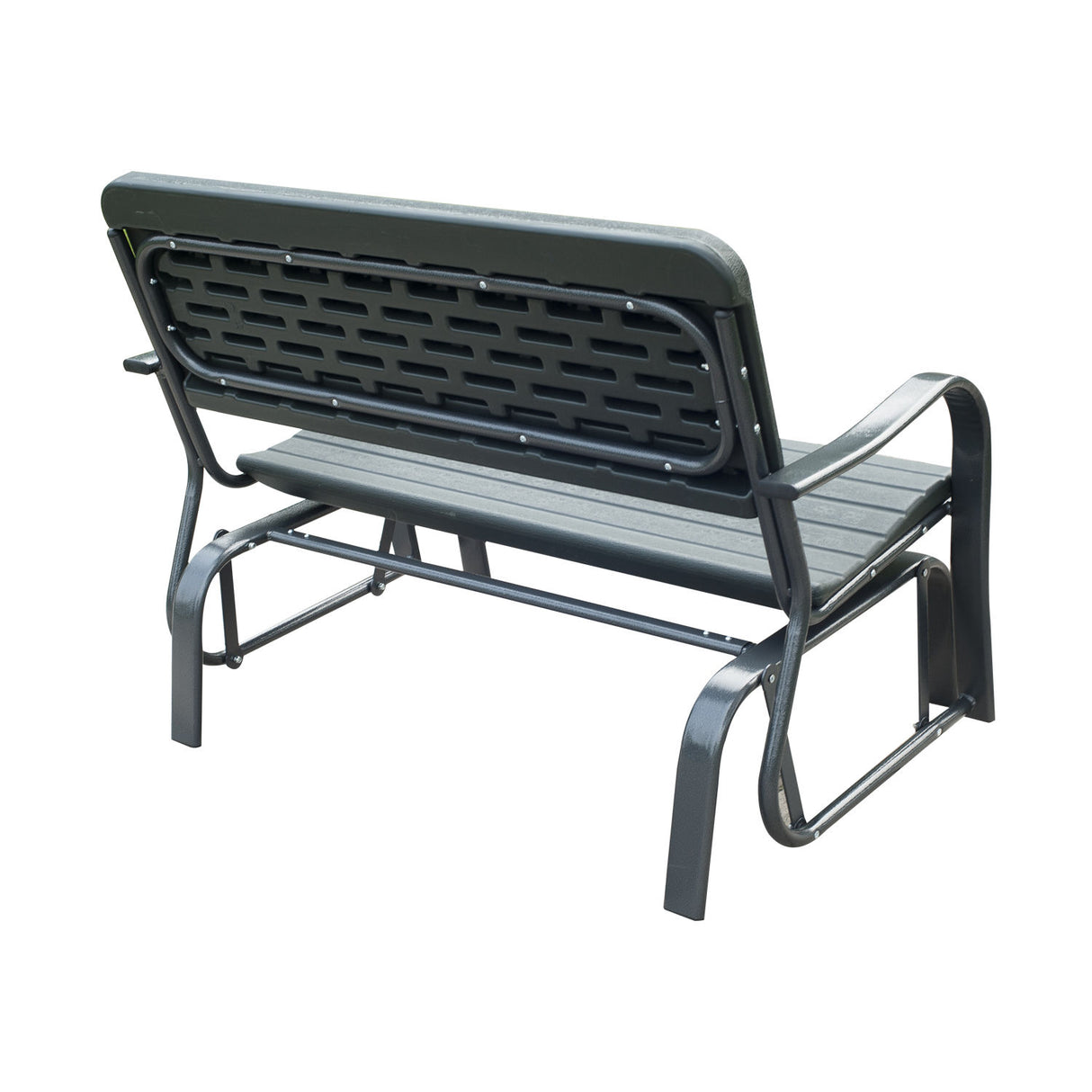 immagine-3-easycomfort-easycomfort-panchina-a-dondolo-da-giardino-in-metallo-e-plastica-grigio-ean-8054144135014