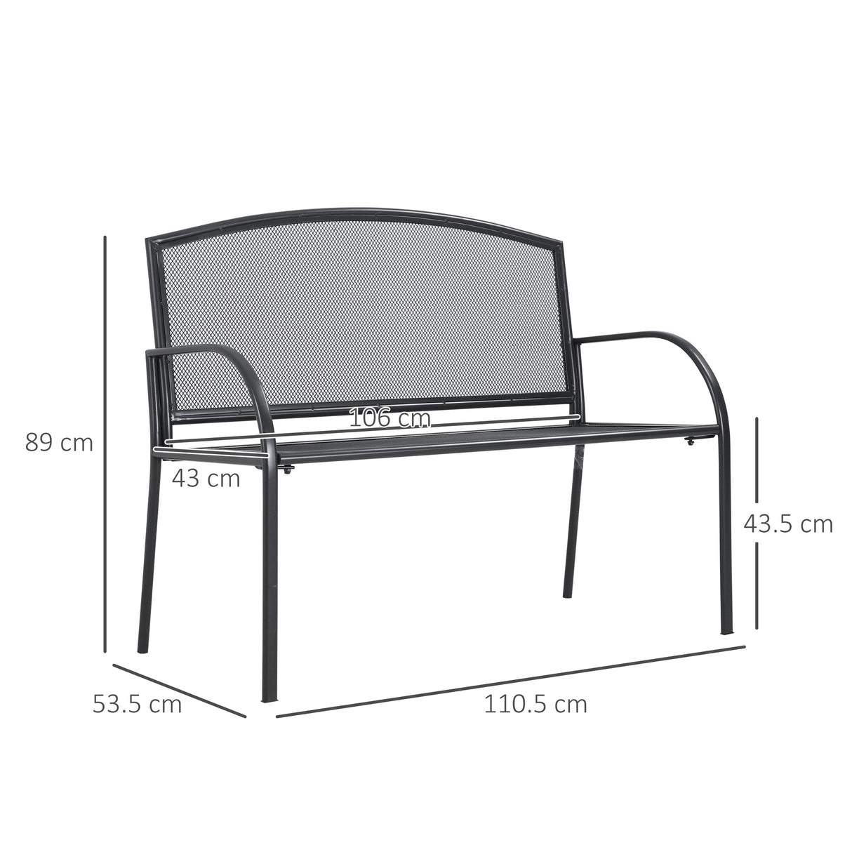 immagine-3-easycomfort-easycomfort-panchina-da-giardino-2-posti-in-acciaio-con-braccioli-110-5x53-5x89cm-grigio