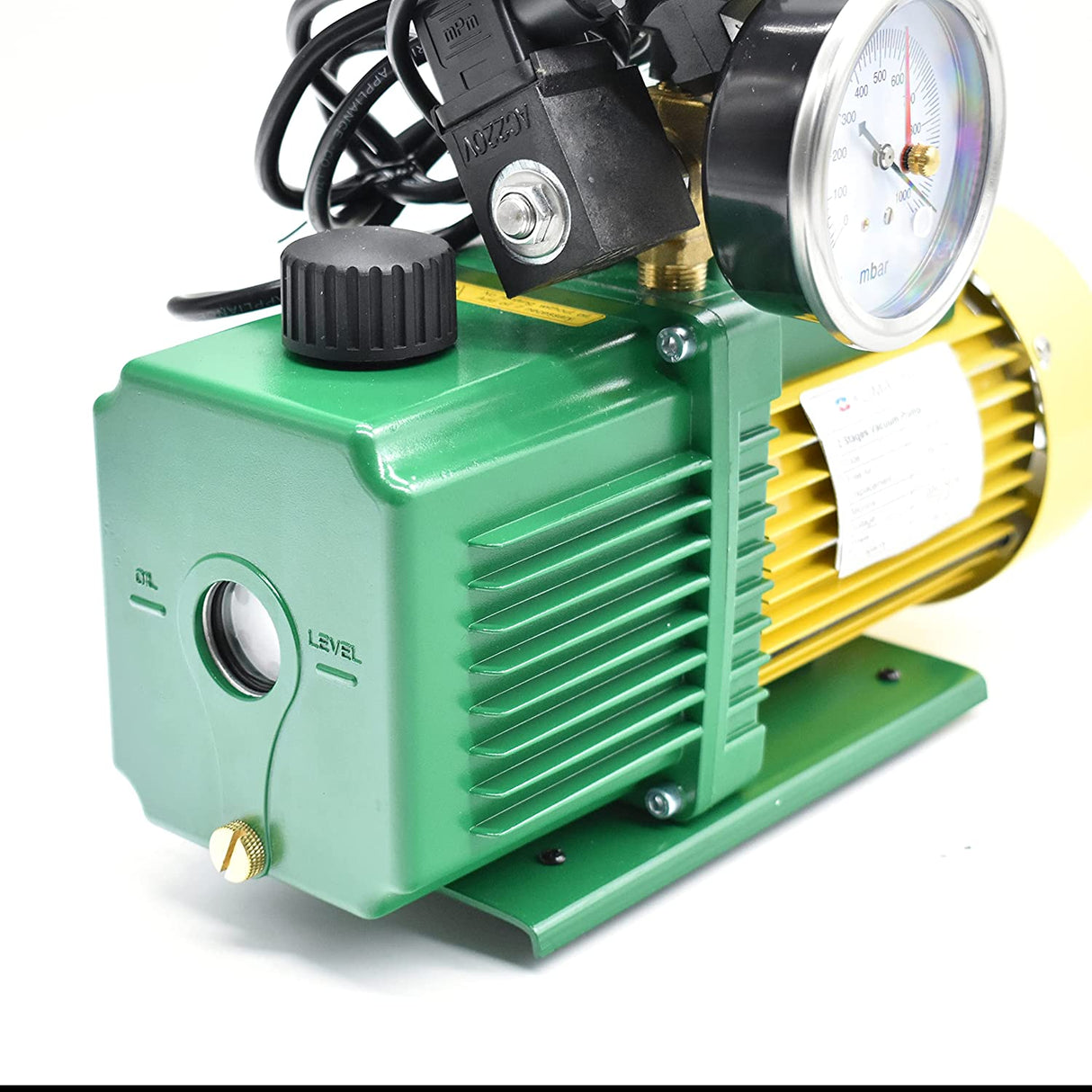immagine-3-no-brand-pompa-vuoto-bistadio-klimaline-completa-di-vacumetro-e-valvola-solenoide-per-impianti-gas-hfo-r32-r410-r1234yf-85-lmin-motore-antideflagrante-per-condizionamento-climatizzatore