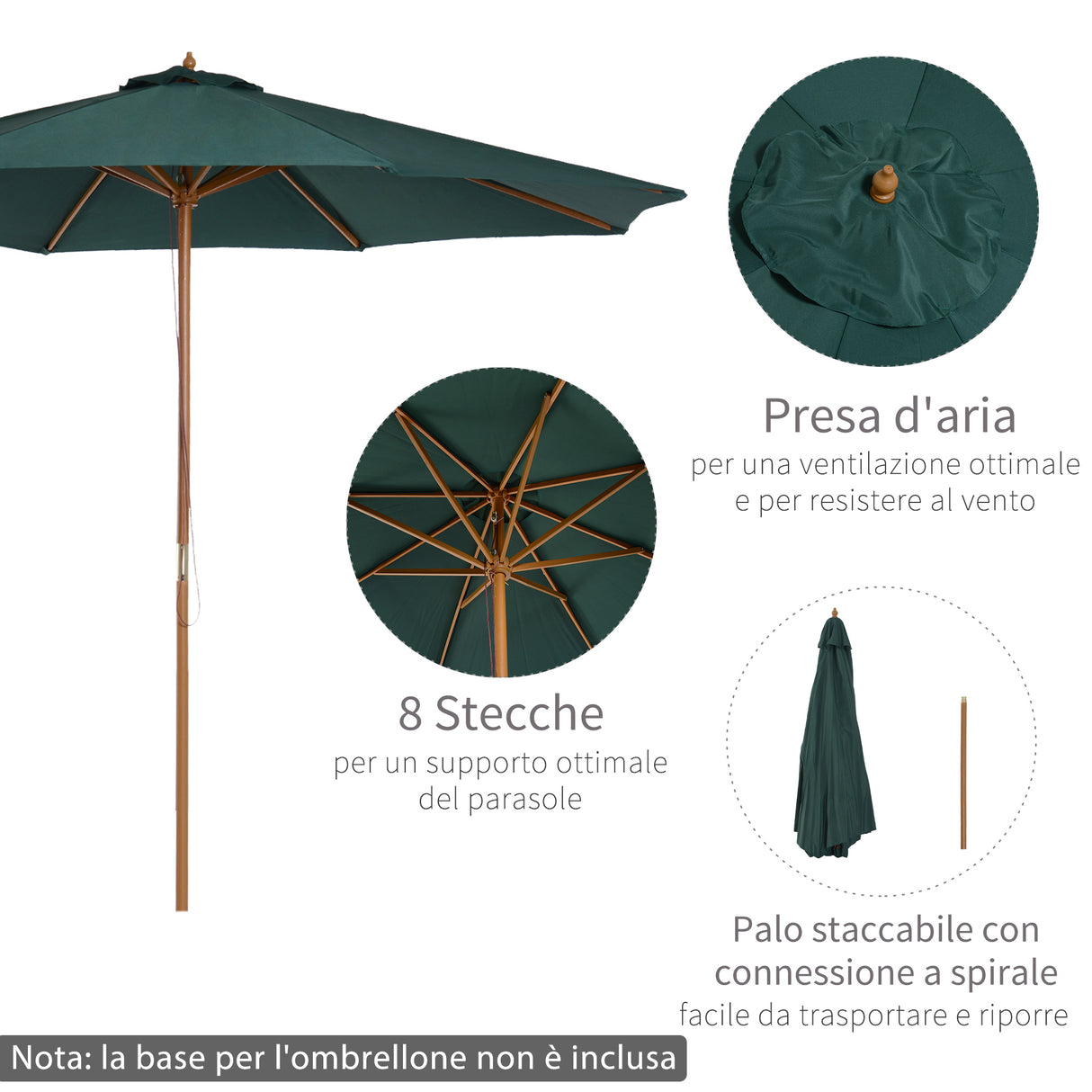 immagine-4-easycomfort-easycomfort-ombrellone-da-giardino-3x2-5-m-con-apertura-a-corda-8-stecche-in-legno-e-poliestere-verde-scuro
