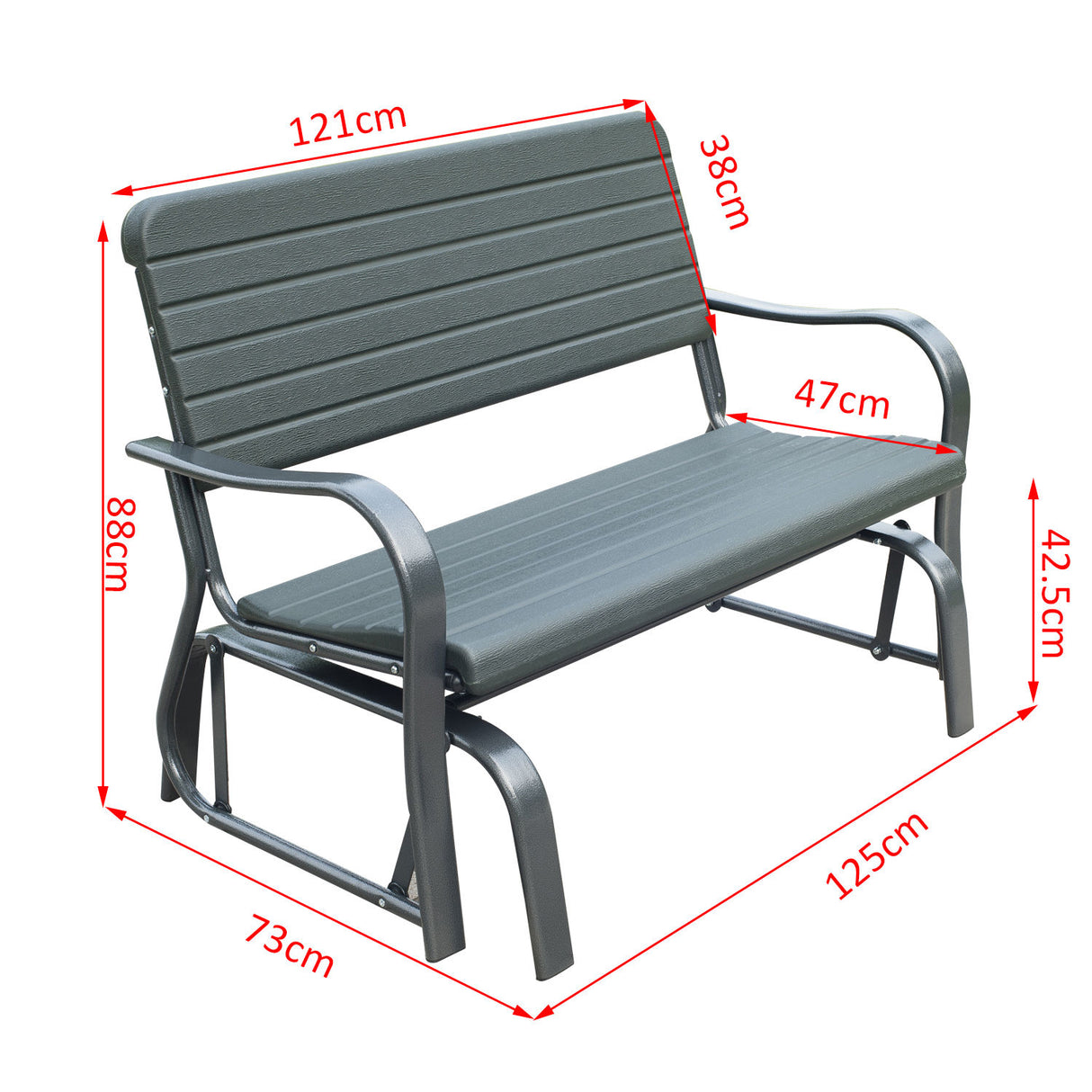 immagine-4-easycomfort-easycomfort-panchina-a-dondolo-da-giardino-in-metallo-e-plastica-grigio-ean-8054144135014