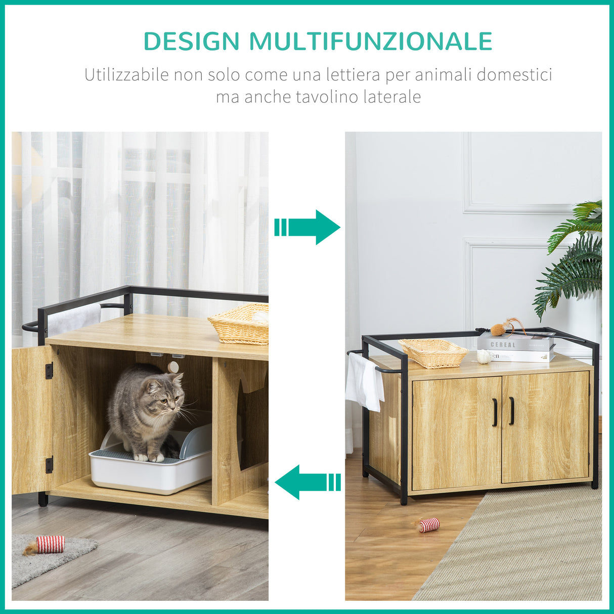immagine-5-easycomfort-easycomfort-mobile-lettiera-per-gatti-con-2-ante-e-ingresso-laterale-82-3x51x54cm-color-legno-e-nero