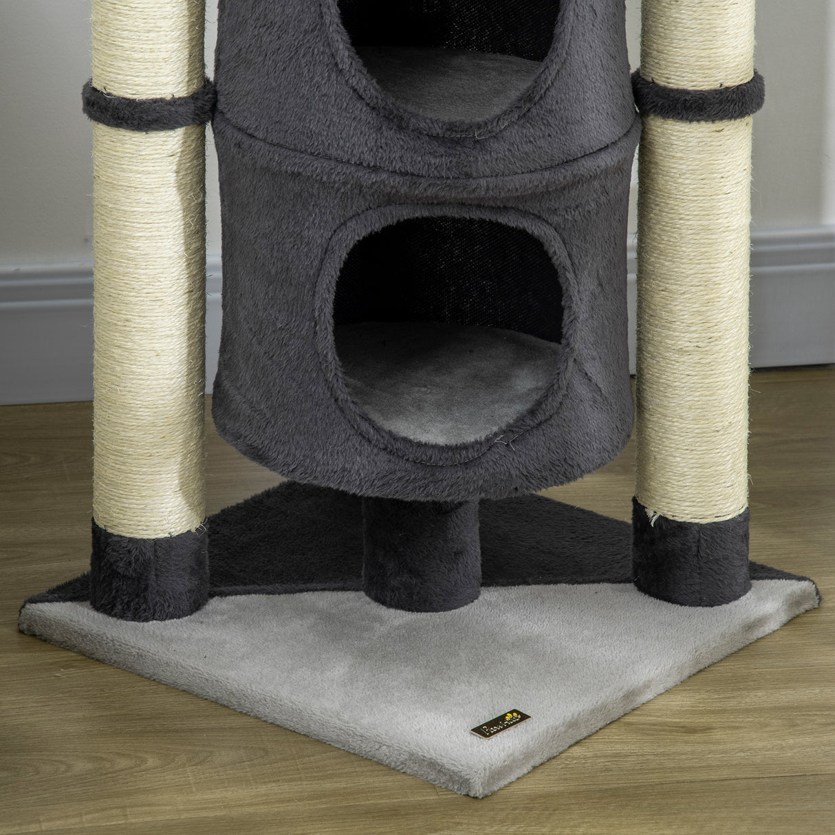 immagine-8-easycomfort-easycomfort-tiragraffi-per-gatti-max-5kg-con-casetta-lettino-e-pallina-da-gioco-in-truciolato-peluche-e-iuta-39x39x114-cm
