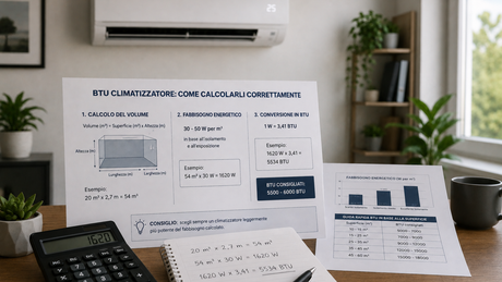BTU climatizzatore: come calcolarli correttamente