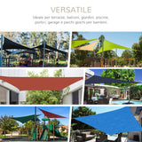 easycomfort easycomfort tenda da sole triangolare a vela bianco crema 3x3x3m