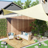 easycomfort easycomfort vela da giardino rettangolare in hdpe crema 3x4m