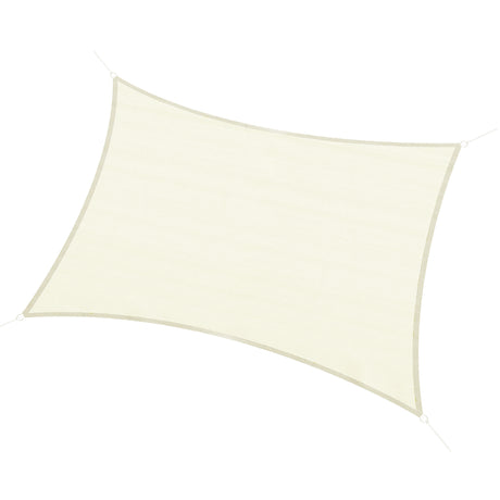 easycomfort easycomfort vela da giardino rettangolare in hdpe crema 3x4m