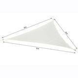 easycomfort easycomfort tenda da sole triangolare crema 6x6x6m