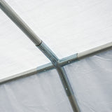easycomfort gazebo da esterno tendone per feste telaio in acciaio impermeabile bianco 8x4x2.8m