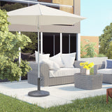 easycomfort easycomfort base per ombrellone rotonda in resina marrone 44x33cm