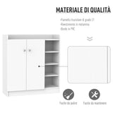 easycomfort easycomfort armadio scarpiera bianca salvaspazio e moderna in legno per 12 paia di scarpe 4 ripiani aperti 83 x 30 x 90cm bianca ean 8054111846875