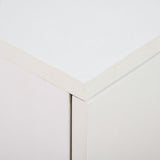 easycomfort easycomfort mobiletto in legno con ruote e 2 ante 60x35x65cm bianco ean 8054144131573