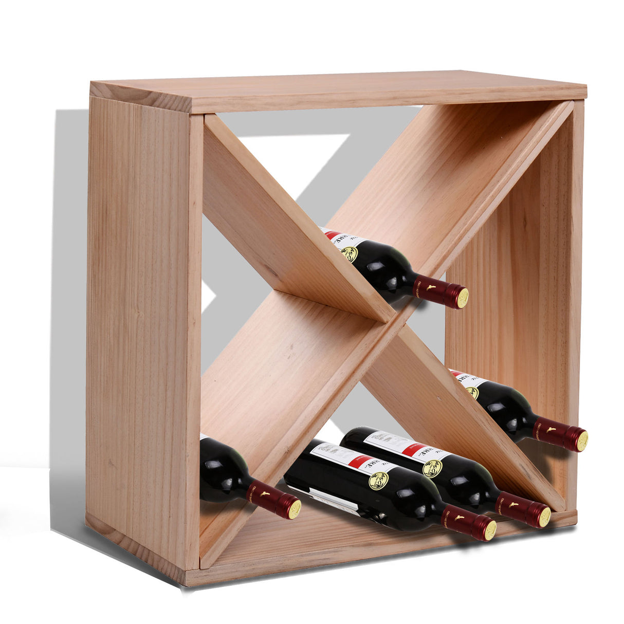 easycomfort easycomfort mobiletto portabottiglie per vini e liquori 24 bottiglie legno naturale ean 8054111844505