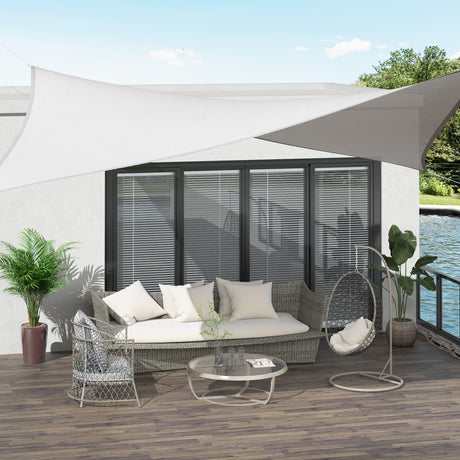 easycomfort easycomfort tende da sole a vela rettangolare protezione raggi uv in pe crema 4x6m
