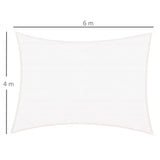 easycomfort easycomfort tende da sole a vela rettangolare protezione raggi uv in pe crema 4x6m
