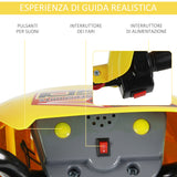 easycomfort easycomfort moto cross elettrica con rotelle giallo per bambini 3 anni e piu batteria 6v velocita 2 5kmh 102 x 53 x 66cm