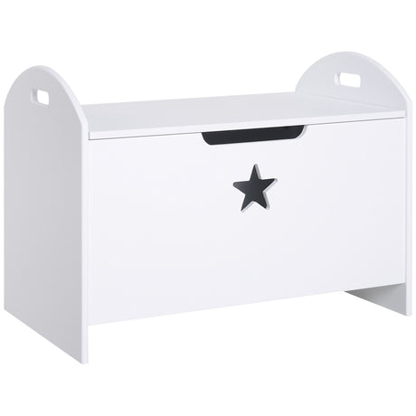 easycomfort easycomfort baule contenitore portagiochi per cameretta bambini in legno bianco 62 x 40 x 46 5cm