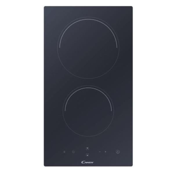 candy piano cottura elettrico candy cdh30 2 fuochi l289xp52 vetroceramica nero ean 8059019030654