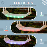 easycomfort easycomfort altalena per bambini 9 36 mesi in pp e pe con corda regolabile e luci led 39x16 5x120 180 cm bianco