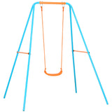 easycomfort easycomfort altalena per bambini 3 8 anni da giardino in acciaio e pe con seggiolino e picchetti 163x145x181 cm