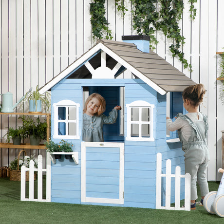 easycomfort easycomfort casetta per bambini in legno da esterno eta 3 7 anni 151x112 5x142cm blu