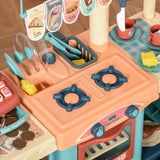easycomfort easycomfort cucina giocattolo per bambini 3 6 anni caffetteria ristorante con 50 accessori inclusi 79 5 x 33 x 90 5cm