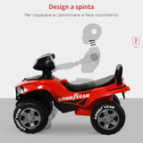easycomfort easycomfort quad giocattolo per bambini 18 36 mesi con licenza goodyear con luci e suoni realistici rosso e nero 60x31x42cm