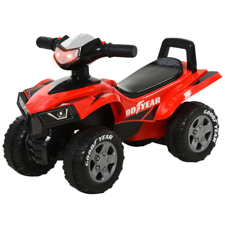 easycomfort easycomfort quad giocattolo per bambini 18 36 mesi con licenza goodyear con luci e suoni realistici rosso e nero 60x31x42cm