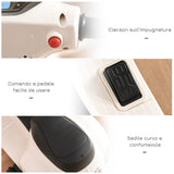 easycomfort easycomfort moto elettrica per bambini con licenza ufficiale vespa batteria 6v fari e clacson per bimbi da 18 36 mesi bianco 66 5x38x52cm