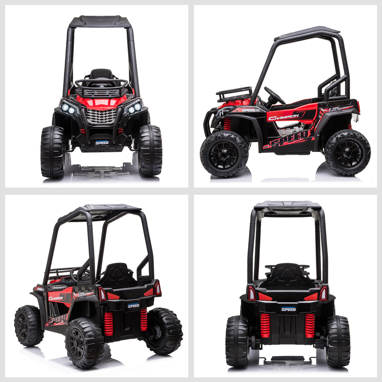 easycomfort easycomfort macchina elettrica per bambini 3 8 anni quad elettrico mini rosso e nero